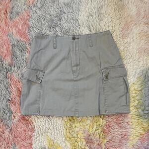 y2k khaki micro mini cargo skirt